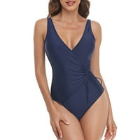Ženski kupaći kostimi seksi Strappy bikini bez čeličnog tiska visokog struka Jedan kupaći kostim za žene Green