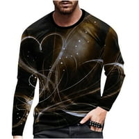 Majica za muške 3D digitalno tiskane majice proljetne jeseni dugi rukav vrhovi poticaj za valentinovo moda vitka